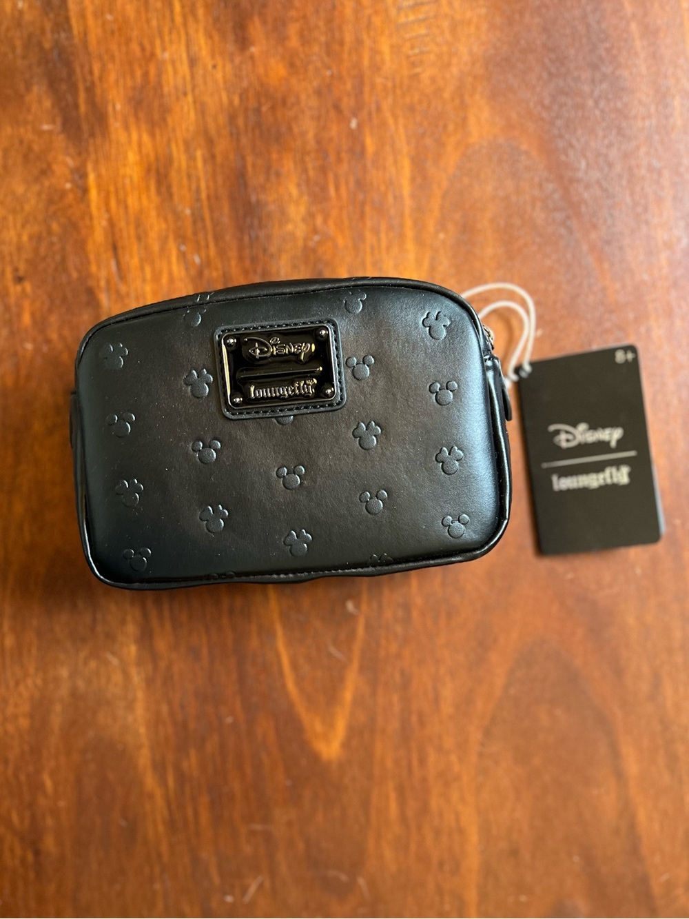 Disney Loungefly Mickey Mouse Black Embossed Cosmetic Bag NWT